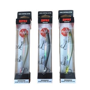 Three (3) New Rapala Ripstop RPS-12 Shiner Suspending Jerkbait Shallow Minnows